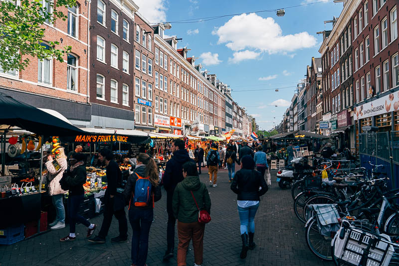A pedestrian area in Amsterdam, 2018